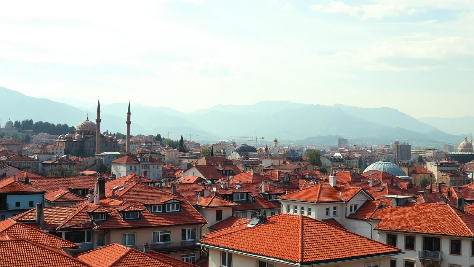 Panorama di Podgorica (Montenegro) — destinazione di trasporto sanitario in ambulanza privata Italia ↔ Podgorica 24/7